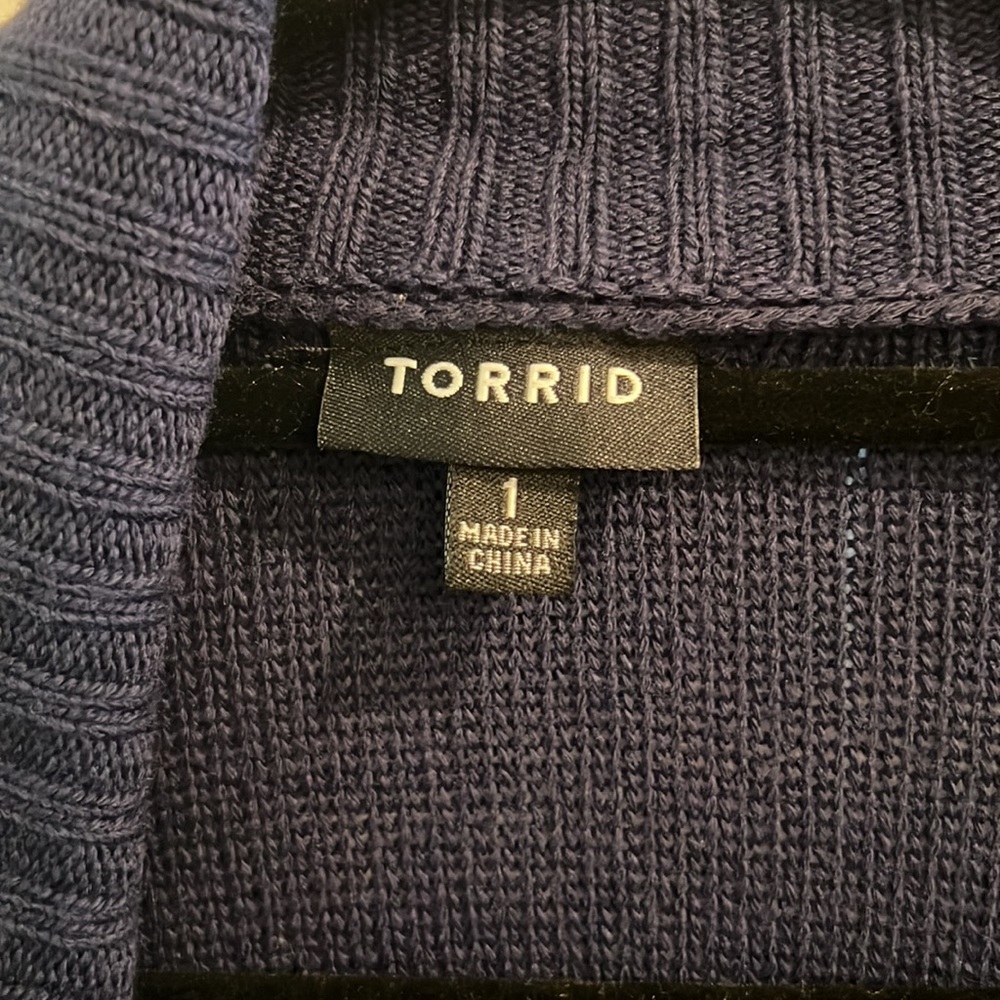 Women’s Torrid Super Soft Cardigan 3/4 Sleeve Drape Front No Tags - Picture 3 of 5